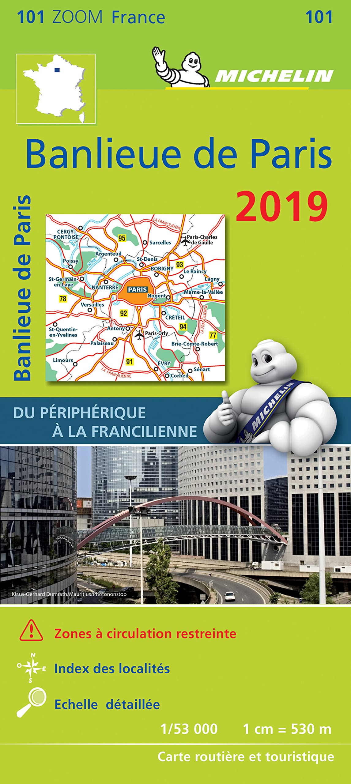PARIS BANLIEUE 11101 CARTE MICHELIN KAART 2019 Leisure, Home & Garden