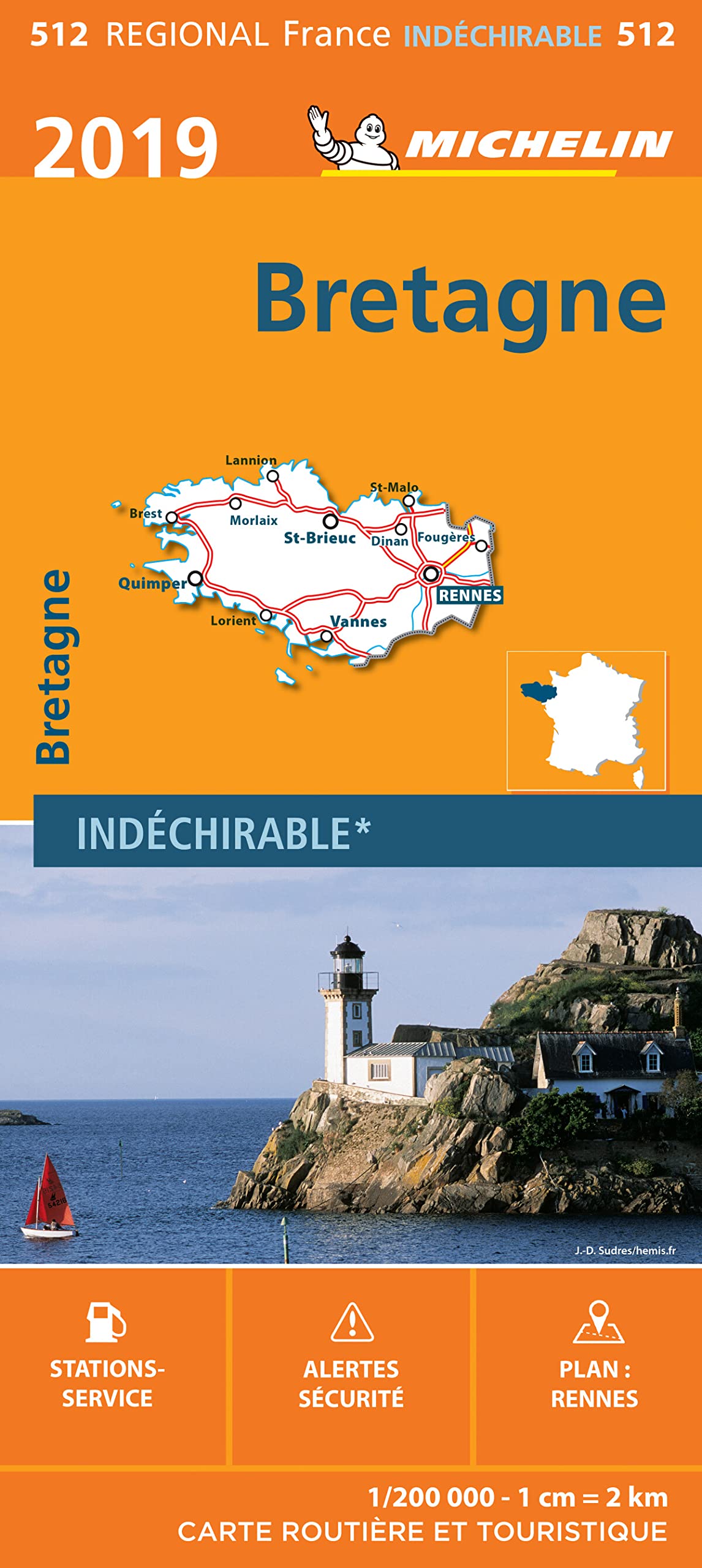 BRETAGNE 17512 CARTE MICHELIN KAART 2019 Leisure, Home & Garden