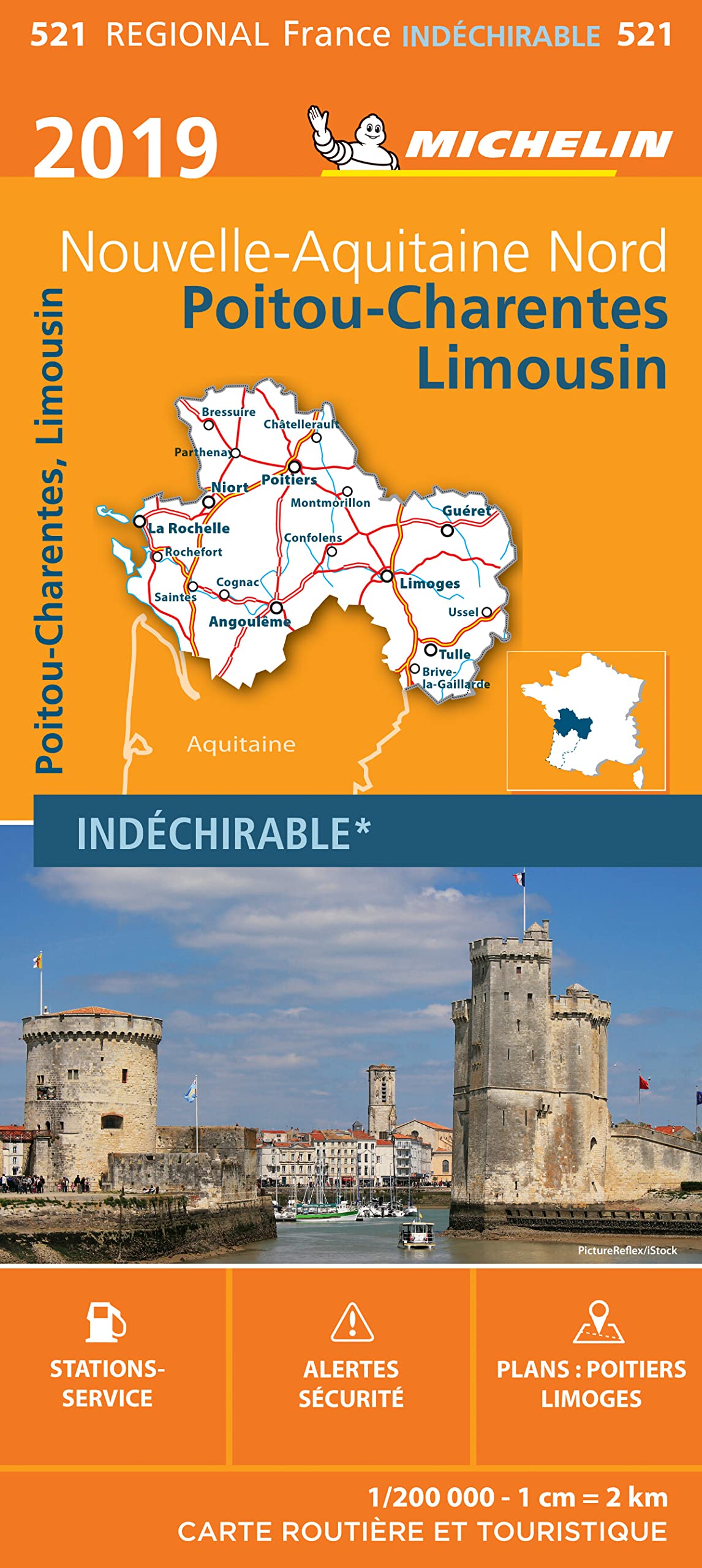 POITOU-CHARENTES-LIMOUSIN 17521 CARTE MICHELIN KAA Leisure, Home & Garden