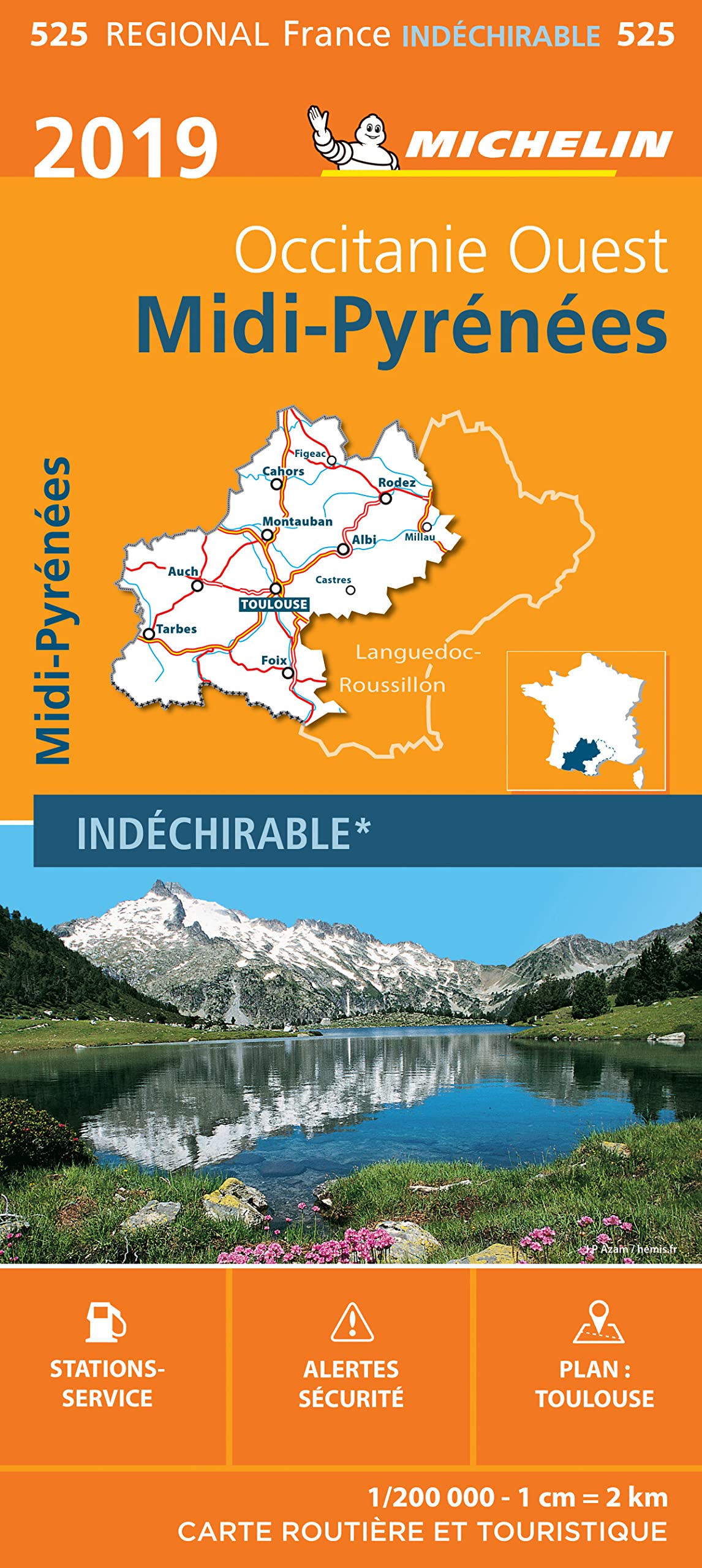 MIDI-PYRENEES 17525 CARTE MICHELIN KAART 2019 Leisure, Home & Garden