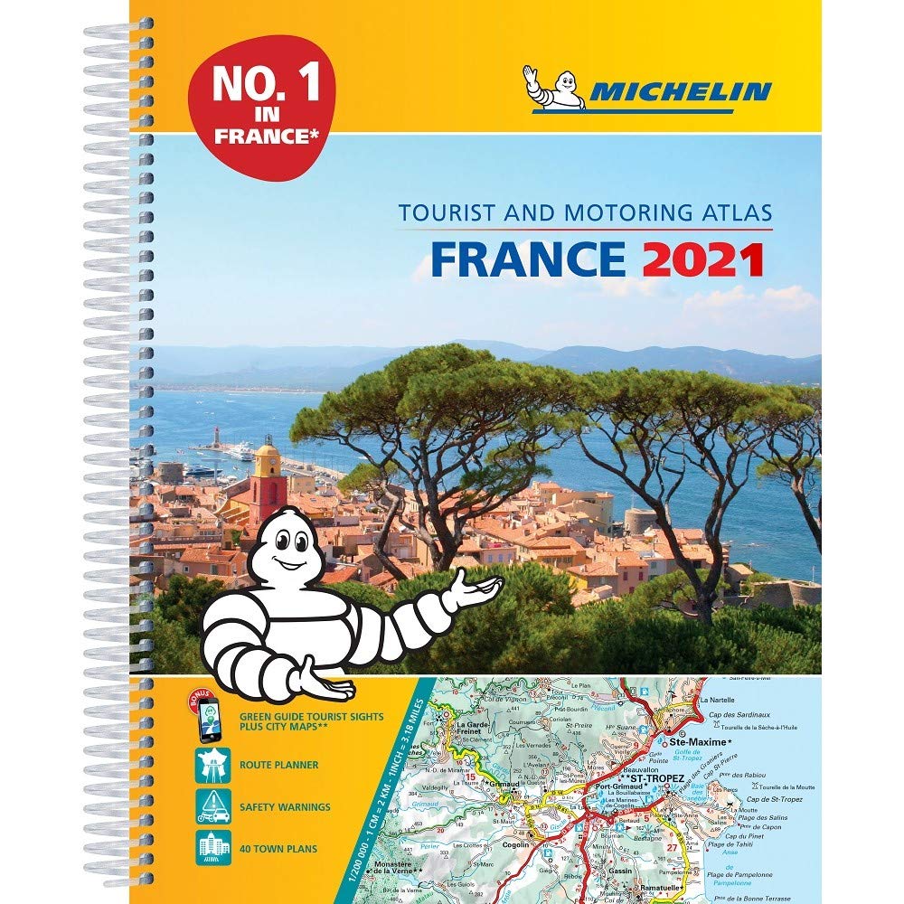 France 2021 -A4 Tourist & Motoring Atlas: Tourist & Motoring Atlas A4 spiral book