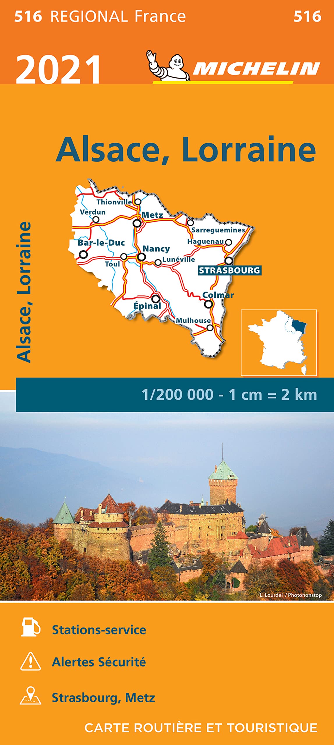 ALSACE, LORRAINE 10516 CARTE REGIONAL MICHELIN KAA book