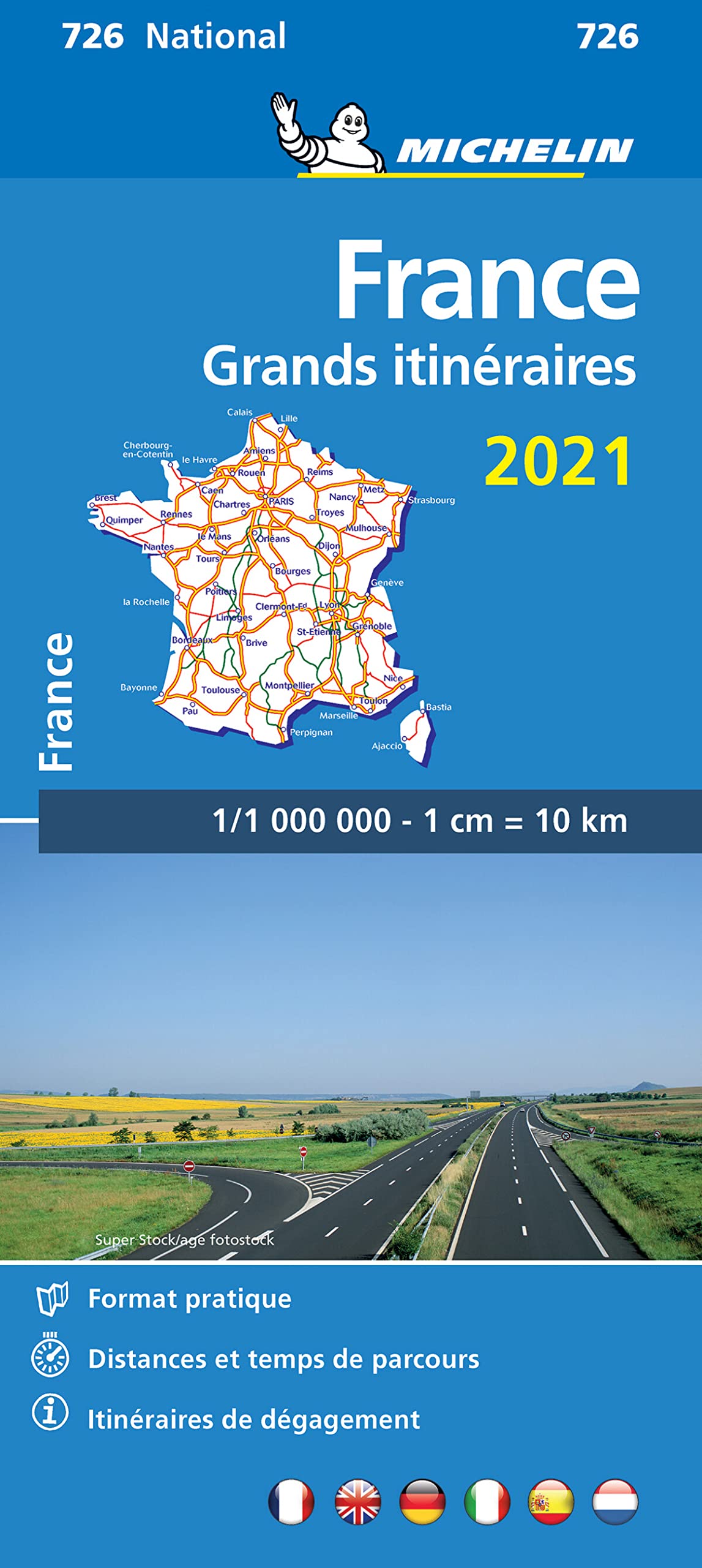 Michelin Frankreich Fernrouten 2021: Straßen- und Tourismuskarte 1:1.000.000 (MICHELIN Nationalkarten) Leisure, Home & Garden