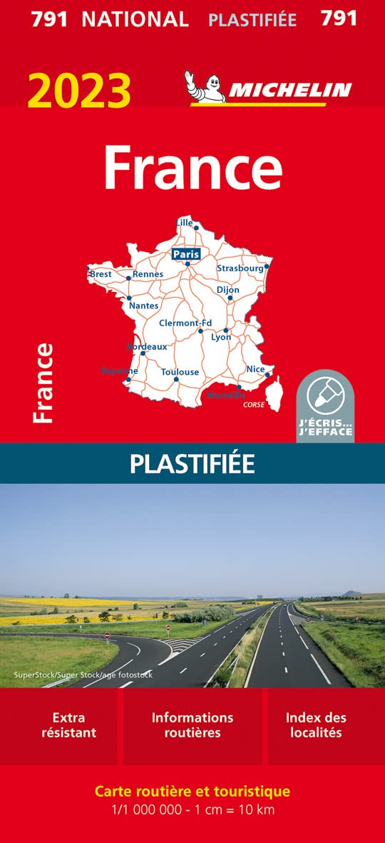 Michelin Frankreich 2023 (plastifiziert): Straßen- und Tourismuskarte 1:1.000.000 Autoren (MICHELIN Nationalkarten) Leisure, Home & Garden