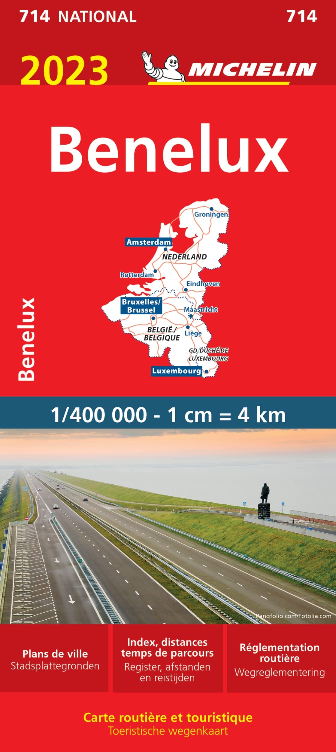 BENELUX 11714 2023: Wegenkaart Schaal 1 : 300.000 (Nationale kaarten Michelin) Leisure, Home & Garden