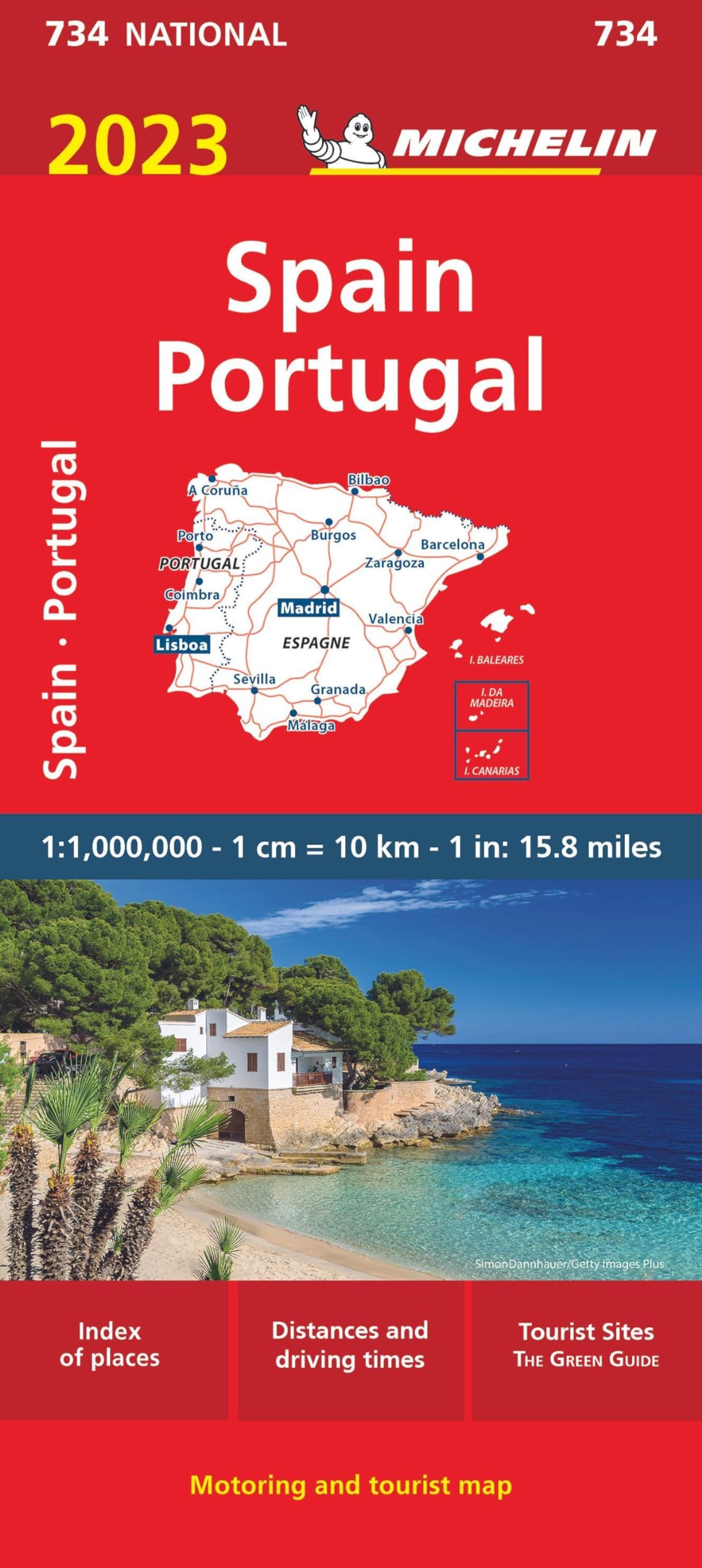 Spain & Portugal 2023 - Michelin National Map 734 book
