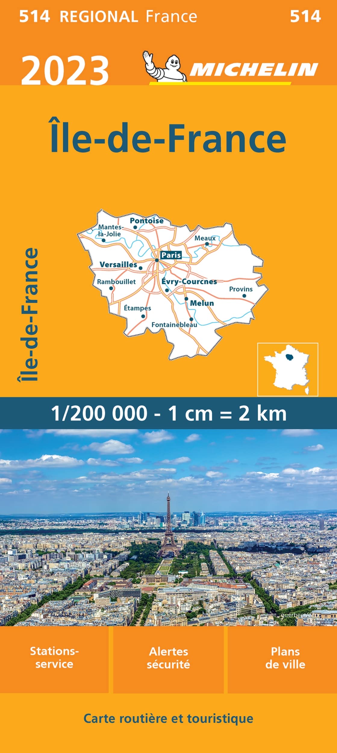 ILE DE FRANCE 10514 2023: Wegenkaart Schaal 1 : 200.000 (Regionale kaarten Michelin) Leisure, Home & Garden