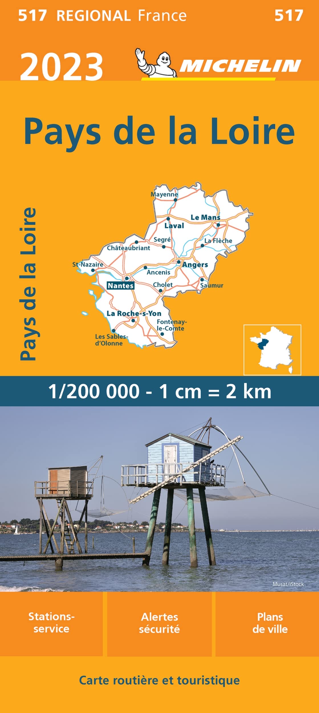 PAYS DE LA LOIRE 10517 2023: Wegenkaart Schaal 1 : 200.000 (Regionale kaarten Michelin) Leisure, Home & Garden