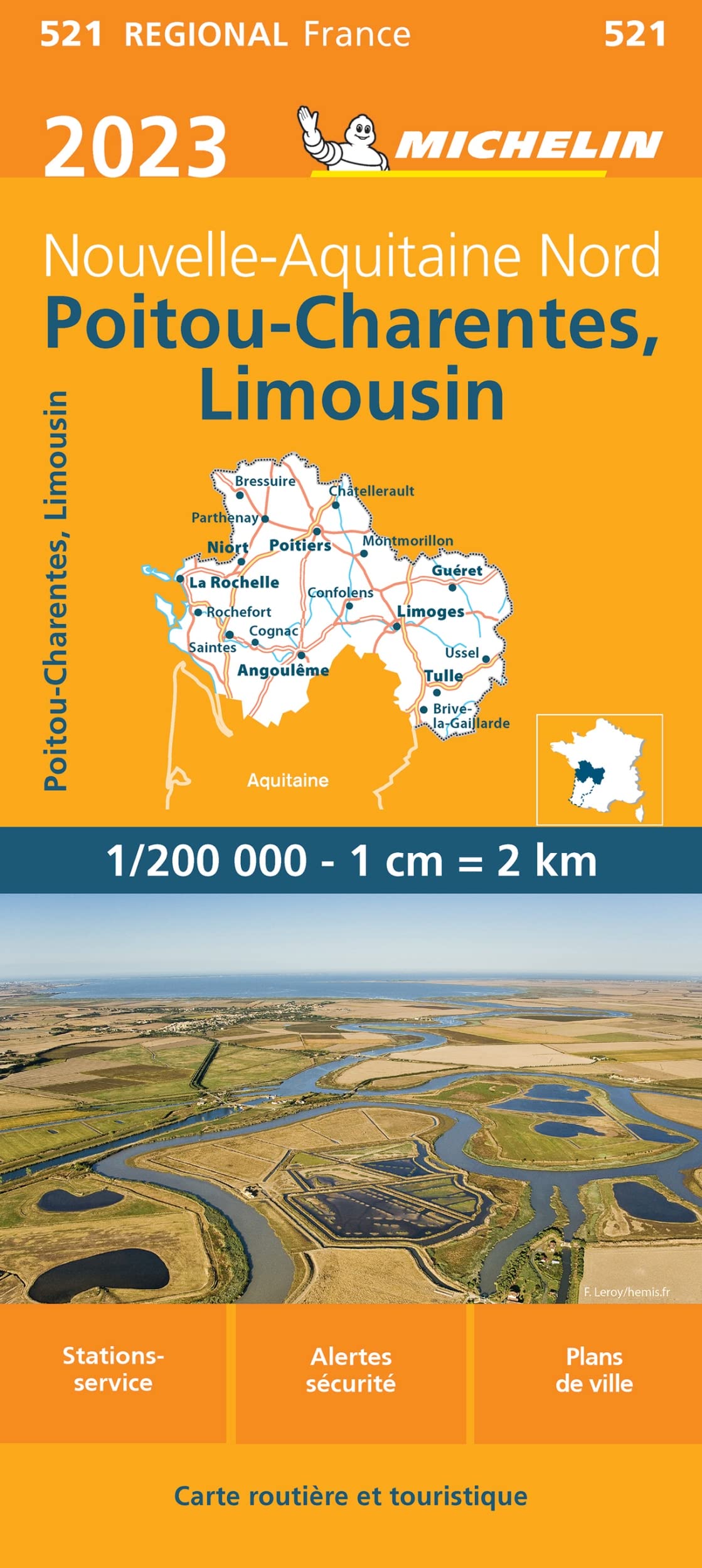 POITOU CHARENTES LIMOUSIN 10521 2023: Wegenkaart Schaal 1 : 200.000 (Regionale kaarten Michelin) Leisure, Home & Garden