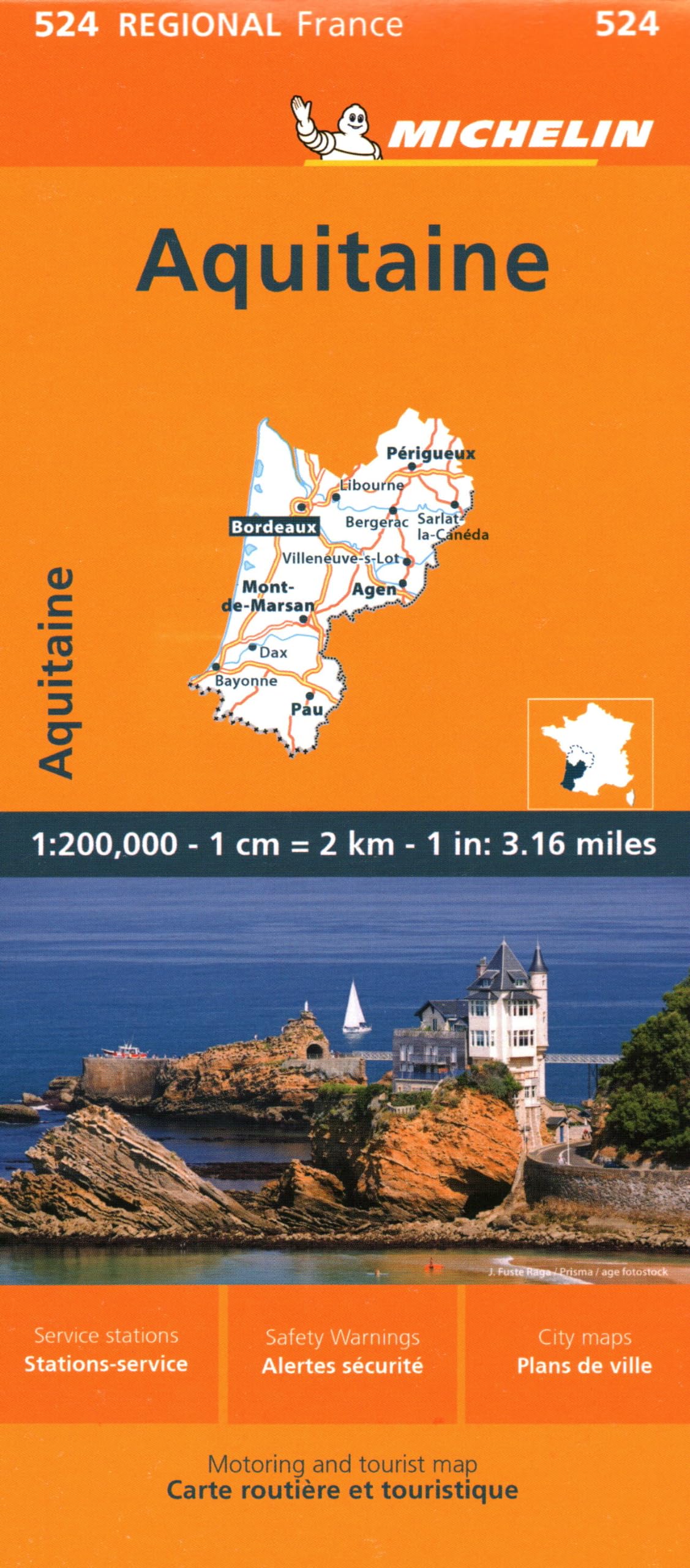 Michelin Regional France Aquitaine Map (Michelin Maps, 524) Stationery