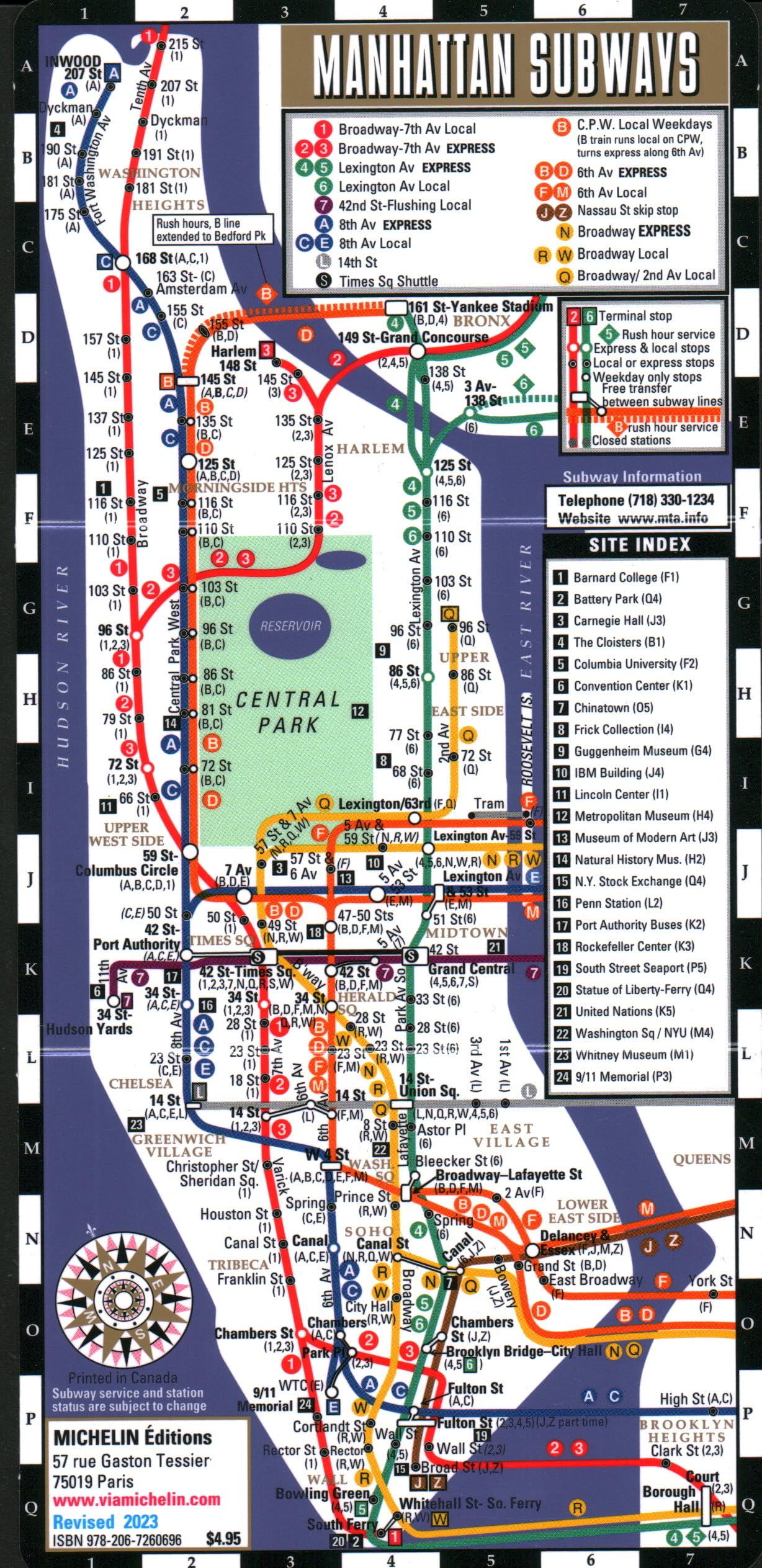Streetwise Manhattan Bus Subway Map - Laminated Subway & Bus Map of Manhattan, New York Leisure, Home & Garden