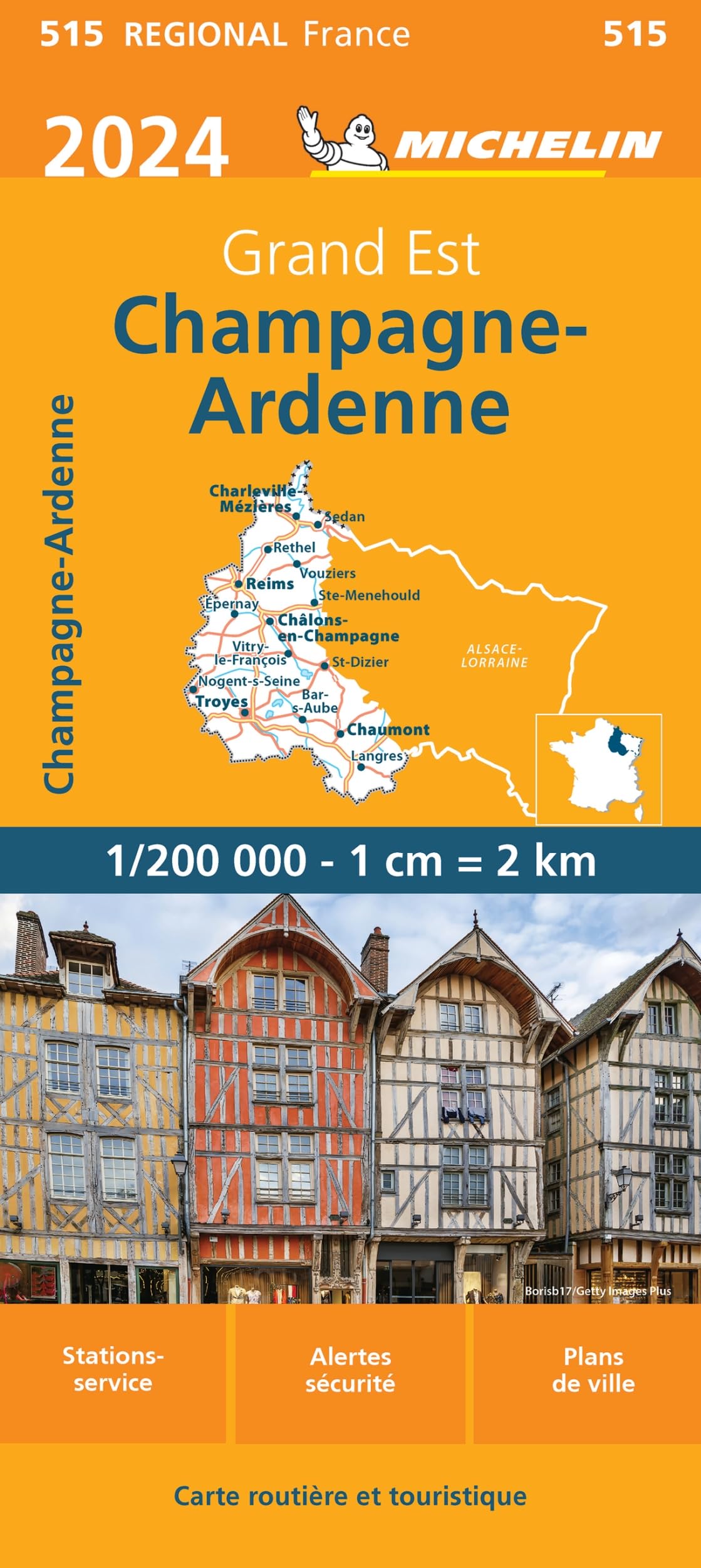 Champagne-Ardenne - Grand Est 2024 (515): wegenkaart schaal 1:200.000 (Régional France, Band 515) Leisure, Home & Garden