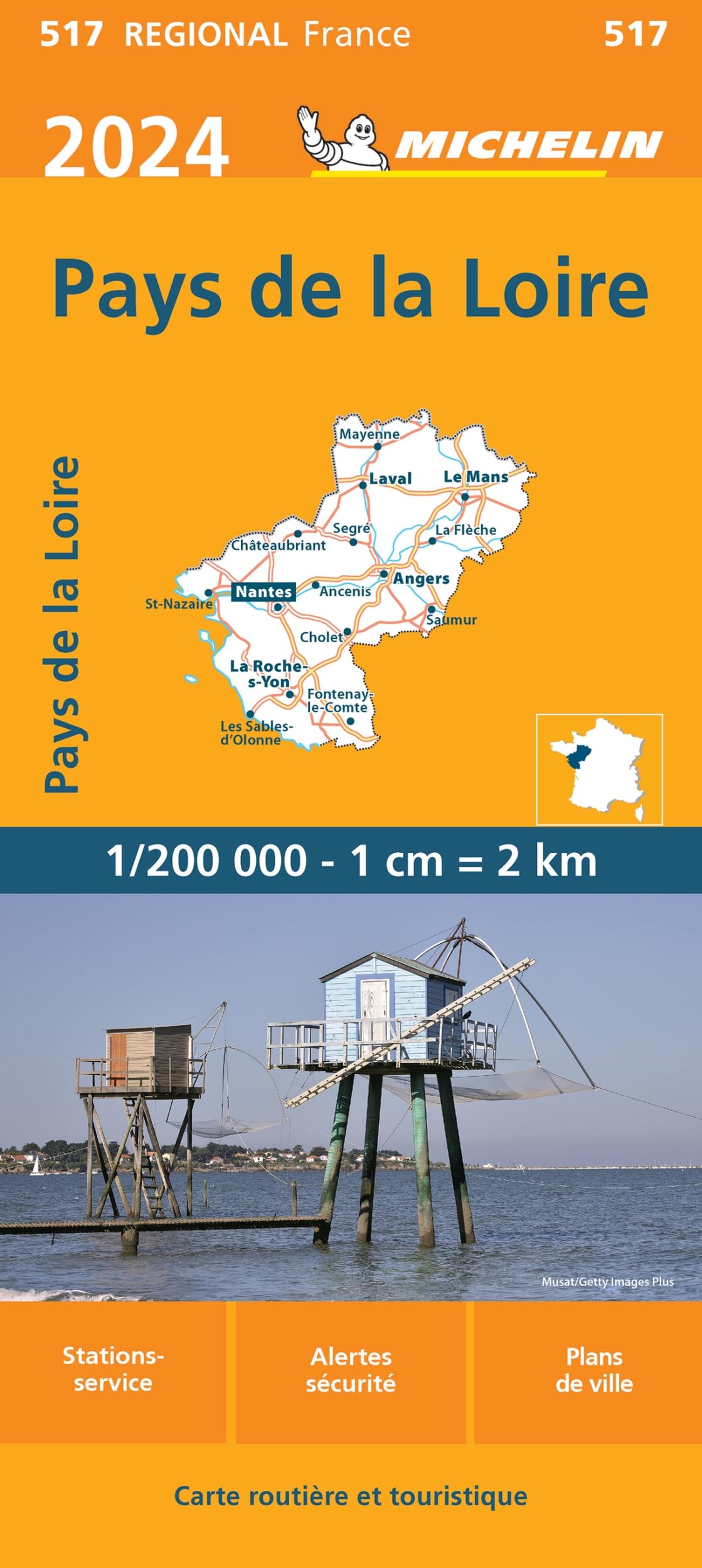 Pays de la Loire wp 2024 (517): wegenkaart schaal 1:200.000 (Régional France, Band 517) Leisure, Home & Garden