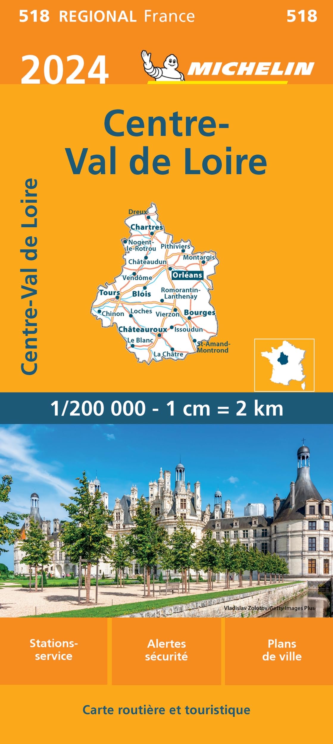 Centre - Val de Loire 2024 (518): wegenkaart schaal 1:200.000 (Régional France, Band 518) Leisure, Home & Garden