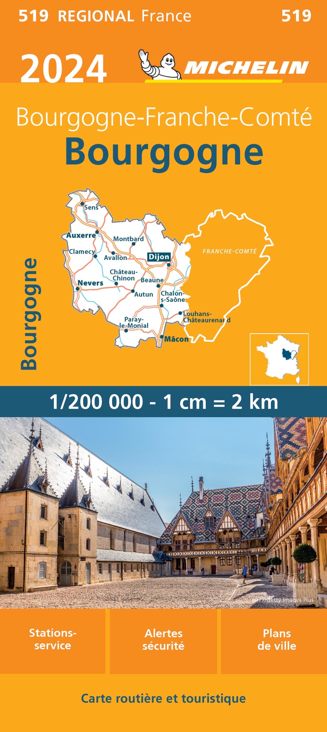 Bourgogne - Franche-Comté 2024 (519): wegenkaart schaal 1:200.000 (Régional France, Band 519) Leisure, Home & Garden