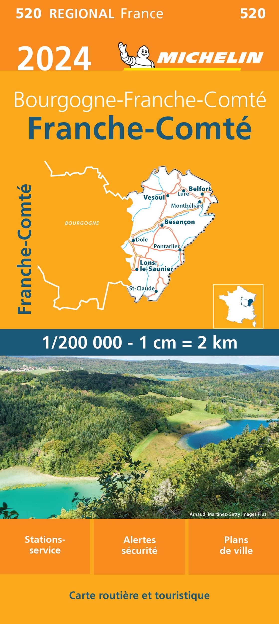 Franche-Comté - Bourogne 2024 (520): wegenkaart schaal 1:200.000 (Régional France, Band 520) Leisure, Home & Garden