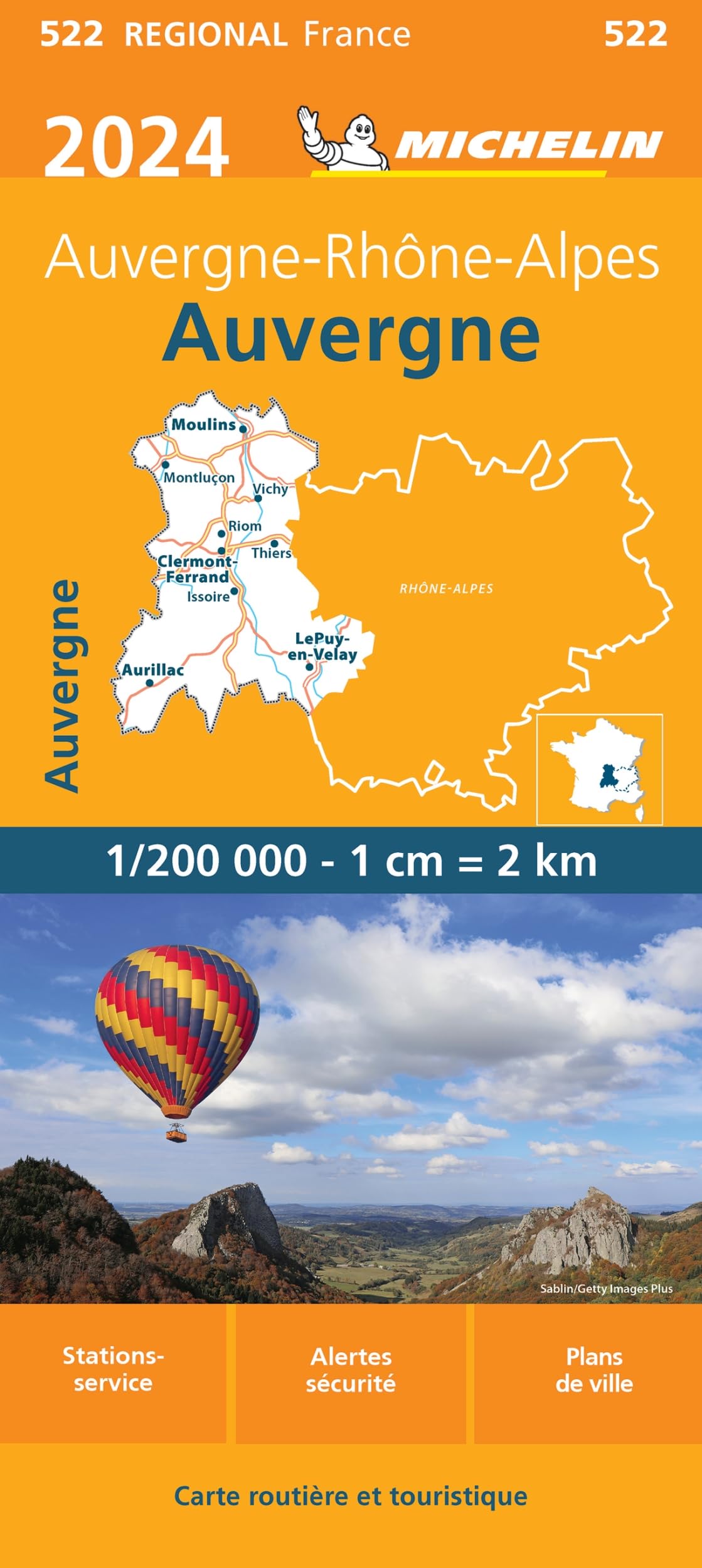 Auvergne - Rhône-Alpes 2024 (522): wegenkaart schaal 1:200.000 (Régional France, Band 522) Leisure, Home & Garden