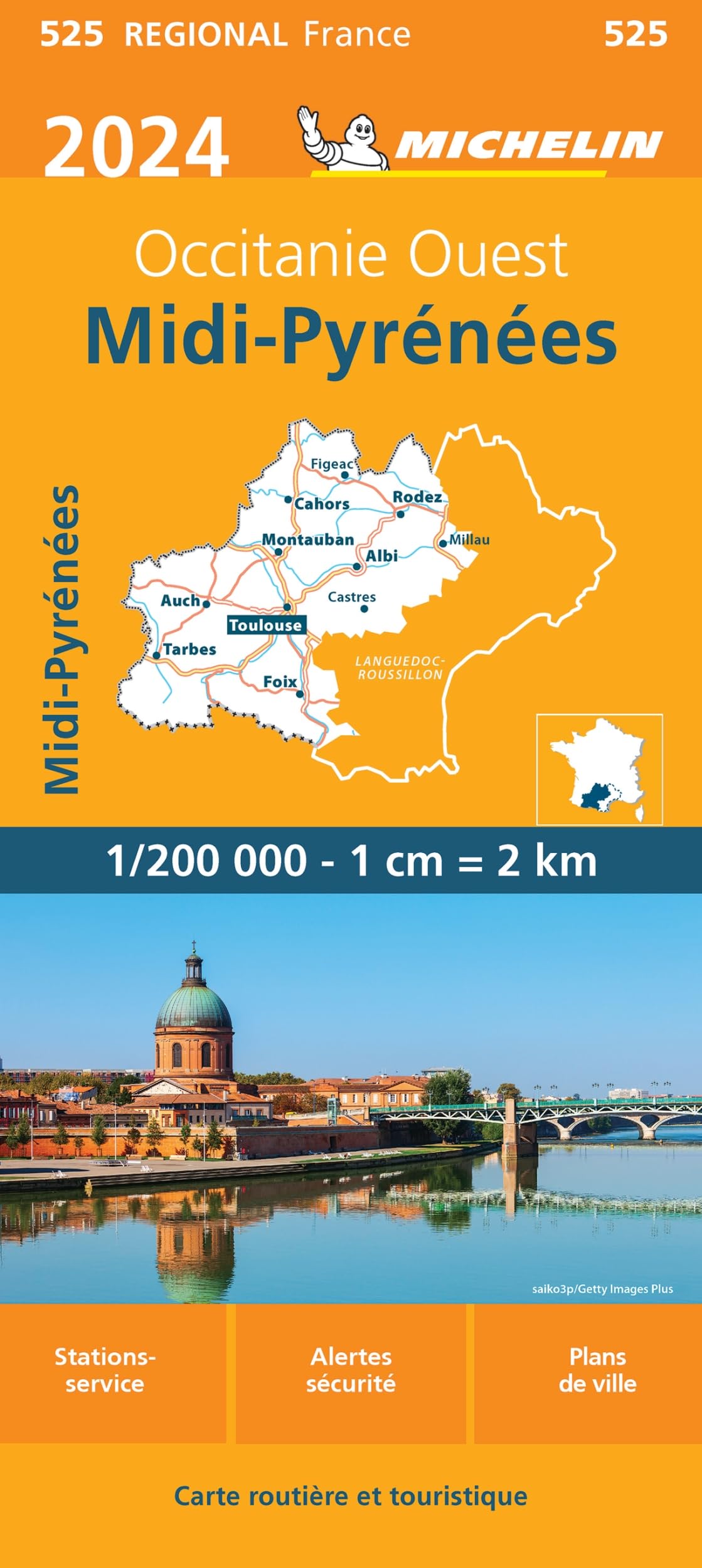 Midi-Pyrénées - Occitanie Ouest 2024 (525): wegenkaart schaal 1:200.000 (Régional France, Band 525) Leisure, Home & Garden