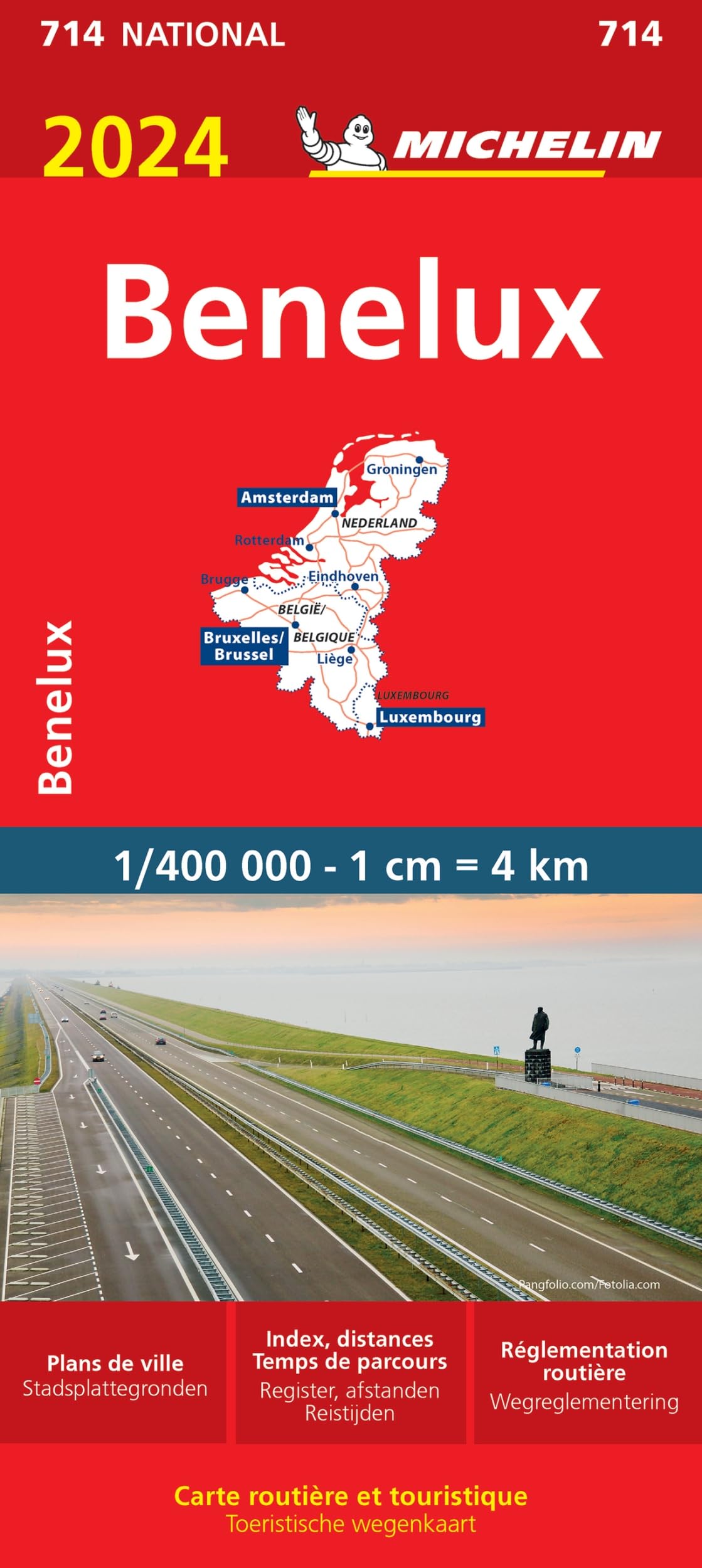 Benelux 2024 (714): wegenkaart Schaal 1 : 400.000 (National, Band 714) Leisure, Home & Garden