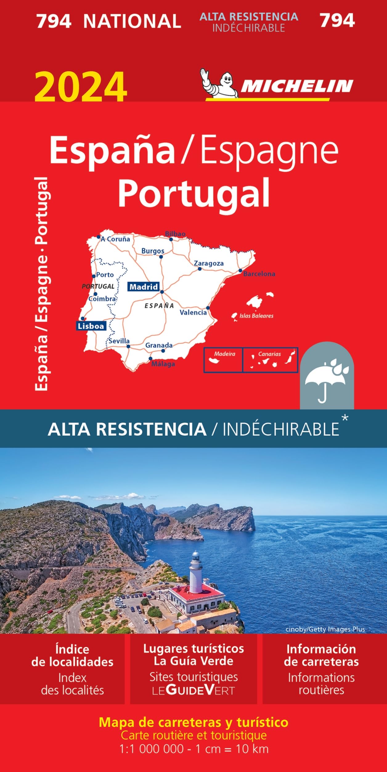 Spain Portugal 794 Indechirable 2024: wegenkaart Schaal 1 : 1.000.000 (Nationale kaarten Michelin) Leisure, Home & Garden
