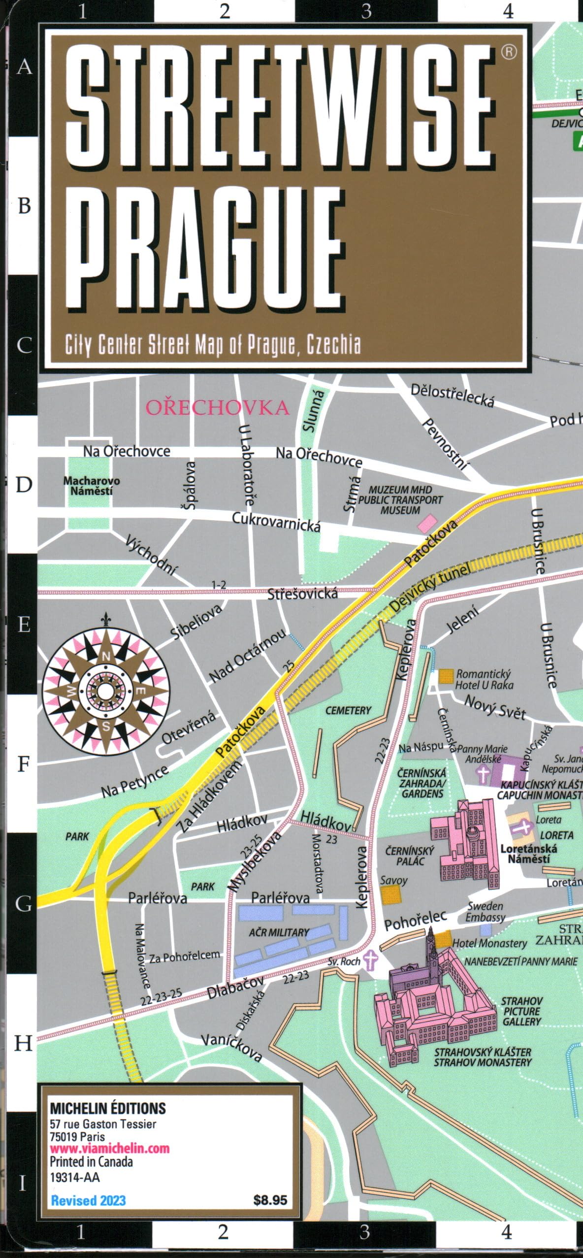 Streetwise Prague Map: Laminated City Center Street Map of Prague, Czech Republic (Michelin Streetwise Maps) Leisure, Home & Garden