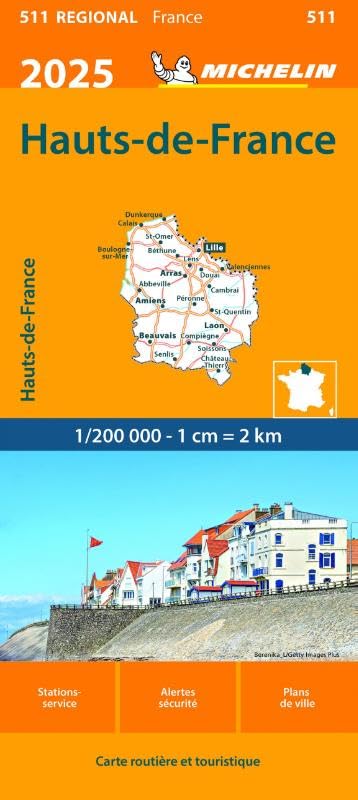 HAUTS-DE-FRANCE 10511 2025: wegenkaart schaal 1:200.000 (Regionale kaarten Michelin) Leisure, Home & Garden