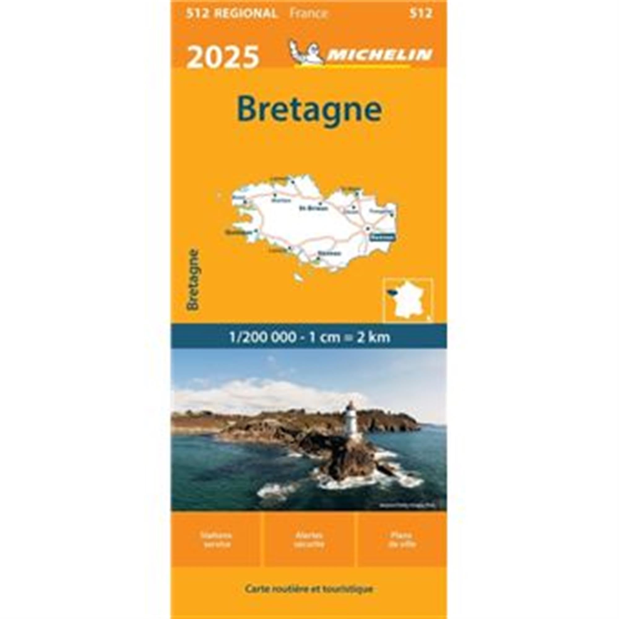 BRETAGNE 10512 2025: wegenkaart schaal 1:200.000 (Regionale kaarten Michelin) Leisure, Home & Garden