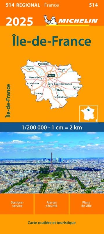 ILE DE FRANCE 10514 2025: wegenkaart schaal 1:200.000 (Regionale kaarten Michelin) Leisure, Home & Garden
