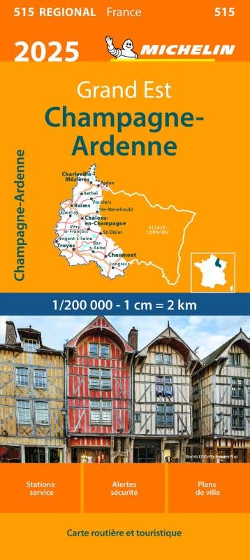 CHAMPAGNE ARDENNE 10515 2025: wegenkaart schaal 1:200.000 (Regionale kaarten Michelin) Leisure, Home & Garden
