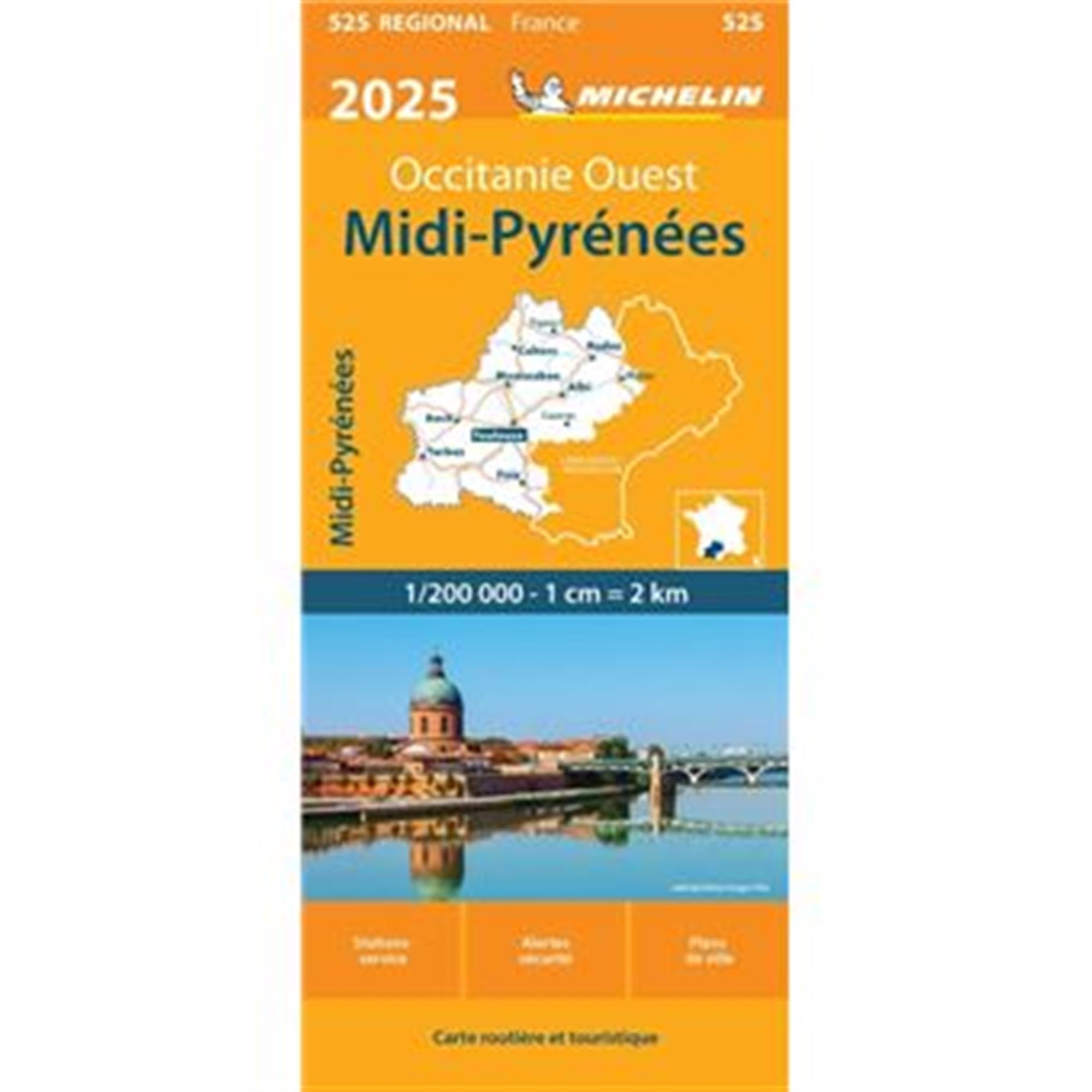 MIDI PYRENEES 10525 2025: wegenkaart schaal 1:200.000 (Regionale kaarten Michelin) Leisure, Home & Garden