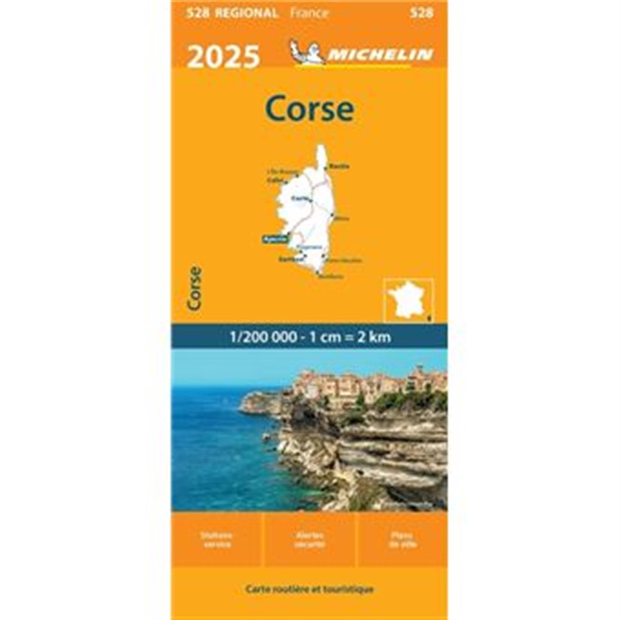 CORSE 10528 2025: wegenkaart schaal 1:200.000 (Regionale kaarten Michelin) Leisure, Home & Garden