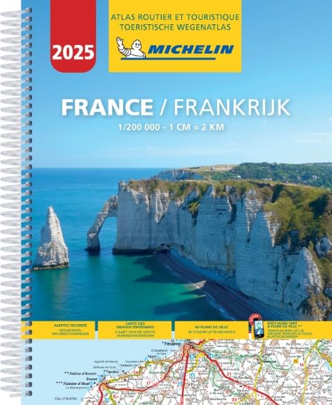 FRANCE FRANKRIJK 2025 SPIRALE 22097 ATLAS: wegenatlas 1:200.000 (Michelin Atlassen) Leisure, Home & Garden