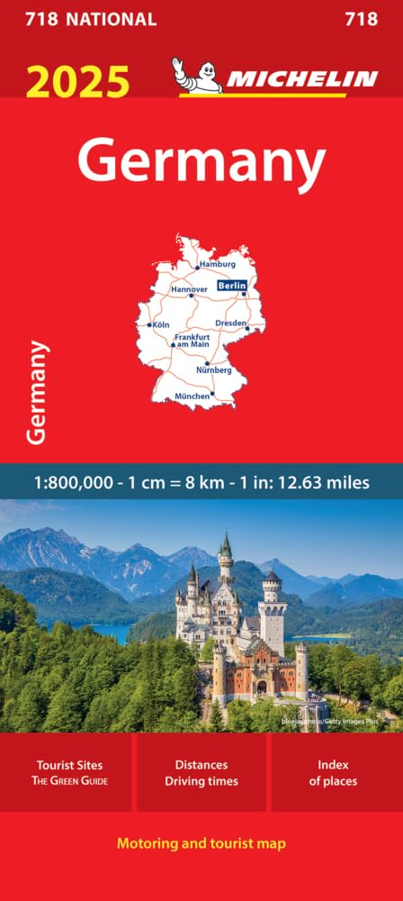 Germany 2025 - Michelin National Map 718 Leisure, Home & Garden Books