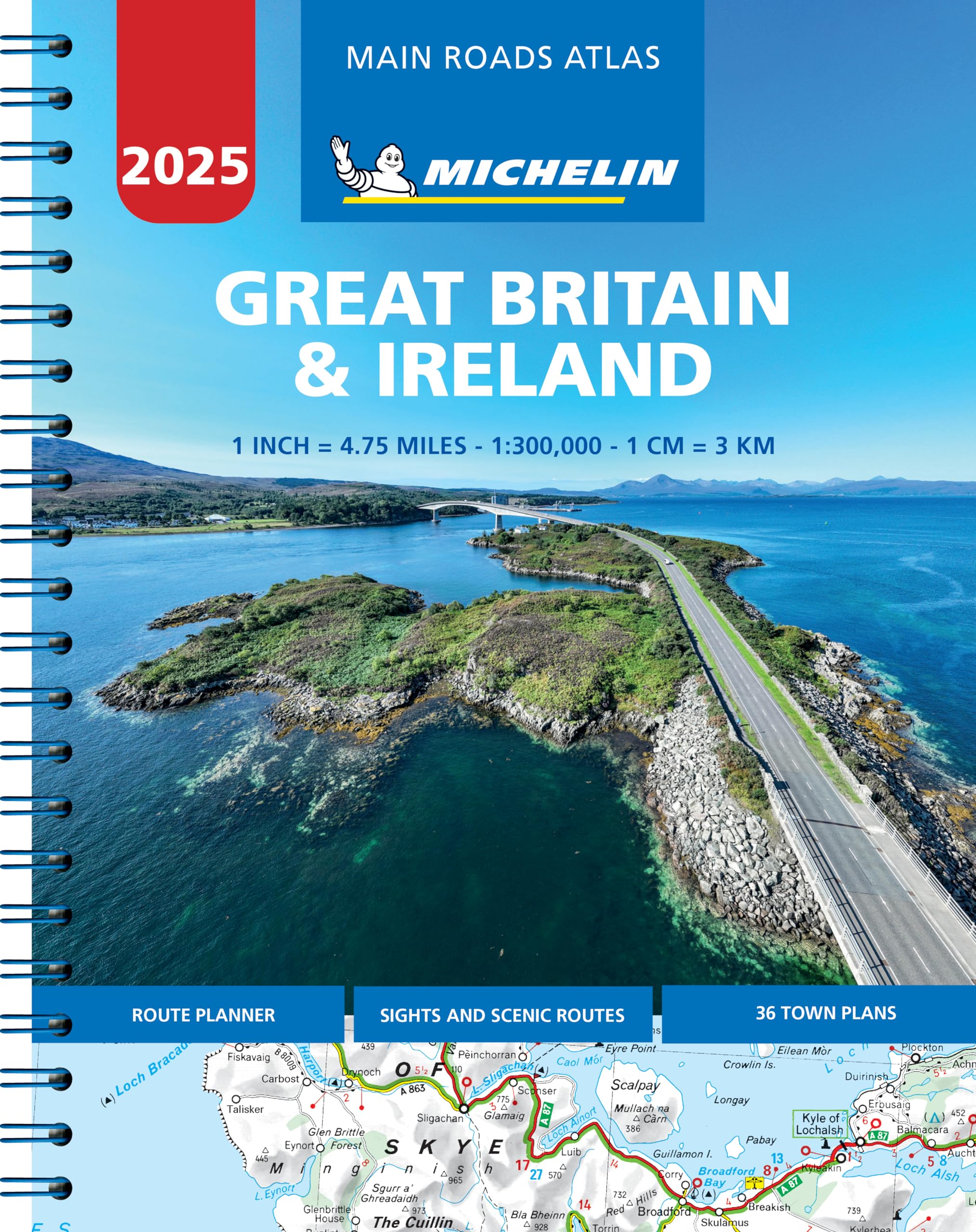 Great Britain & Ireland 2025 - Mains Roads Atlas (A4-Spiral) Leisure, Home & Garden