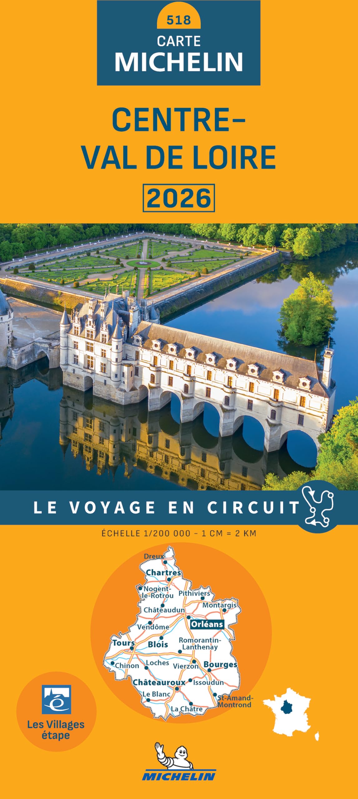 CENTRE VAL DE LOIRE 10518 2026: wegenkaart 1:200.000 (Regionale kaarten Michelin) Leisure, Home & Garden