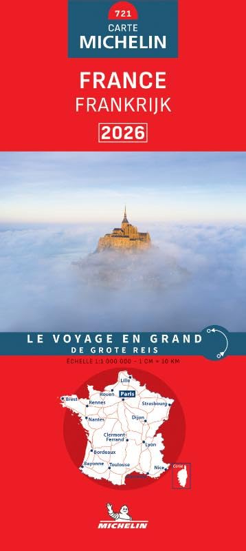 FRANCE FRANKRIJK 11721 2026: wegenkaart 1:1.000.000 (Nationale kaarten Michelin) Leisure, Home & Garden
