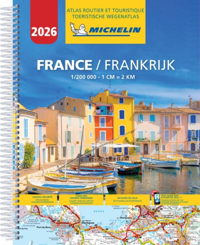 FRANCE FRANKRIJK 2026 SPIRALE 22097 ATLAS: wegenatlas 1:200.000 (Michelin Atlassen) Leisure, Home & Garden
