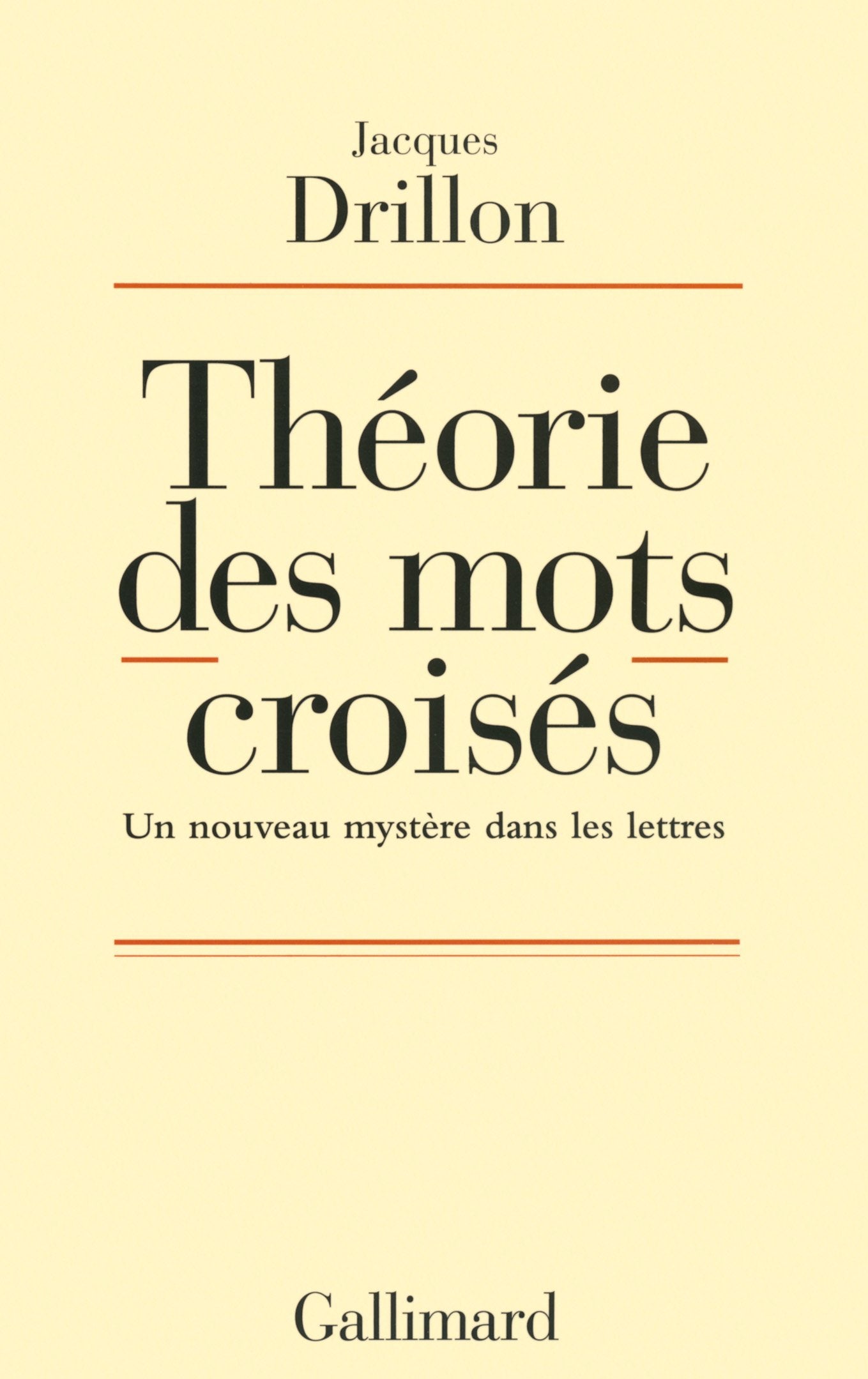 Théorie des mots croisés: Un nouveau mystère dans les lettres book