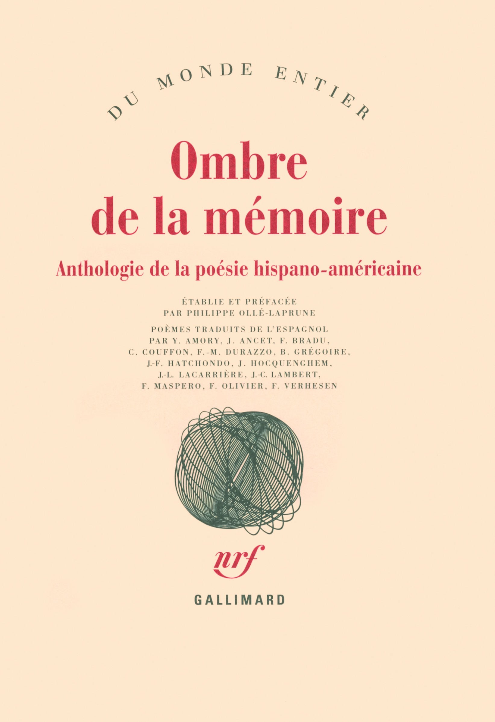 Ombre de la mémoire: Anthologie de la poésie hispano-américaine Poetry