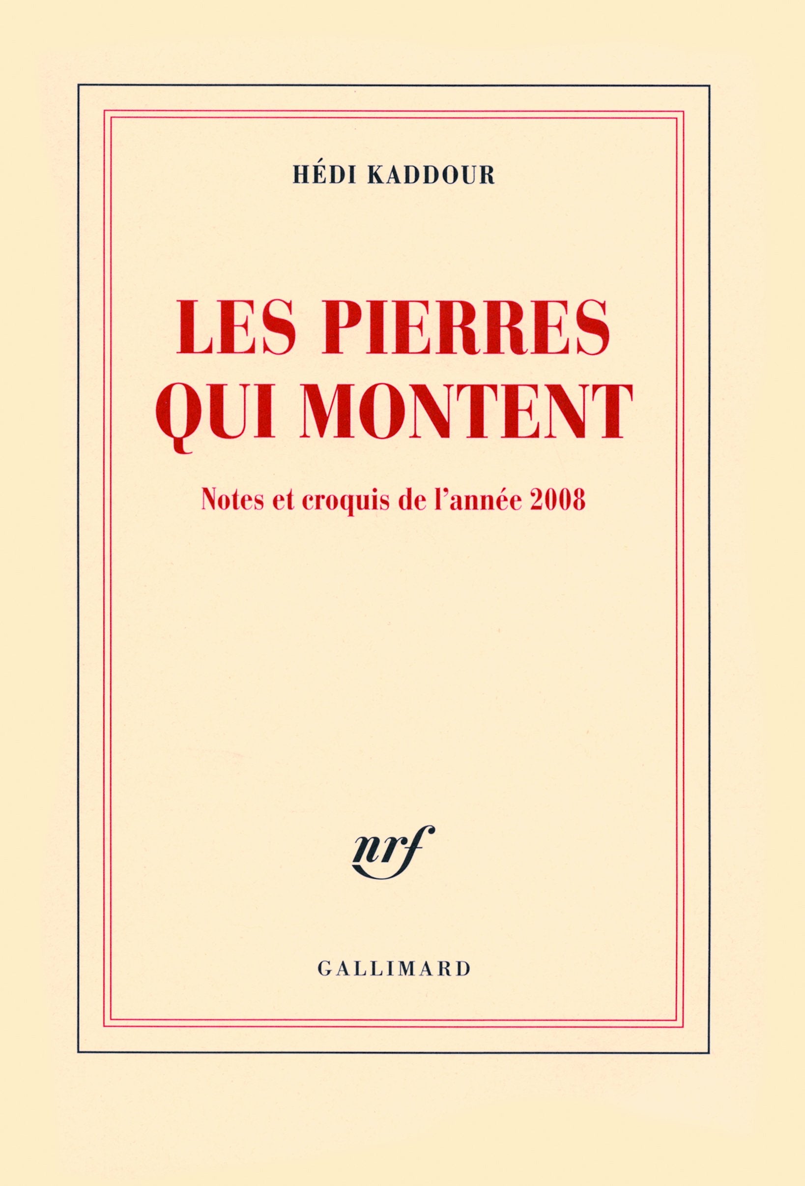 Les pierres qui montent: Notes et croquis de l'année 2008 Art & Literature