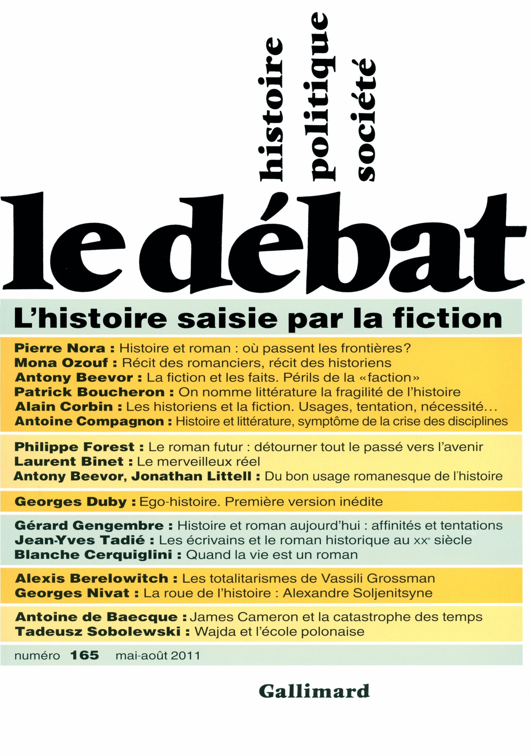 Le Débat: L'histoire saisie par la fiction book