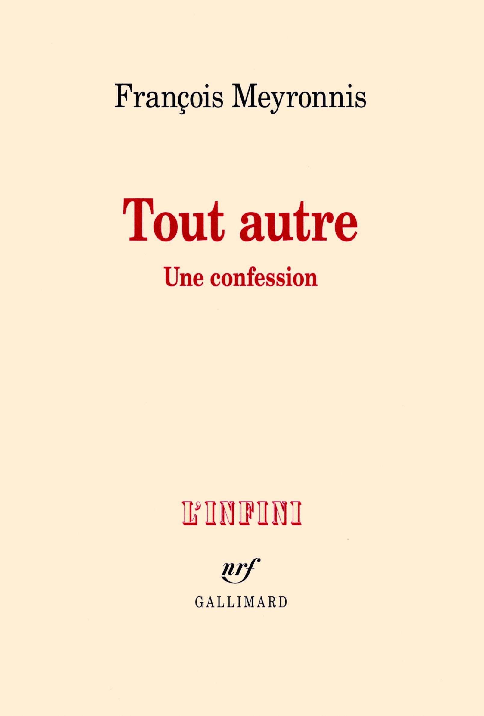 Tout autre: Une confession book