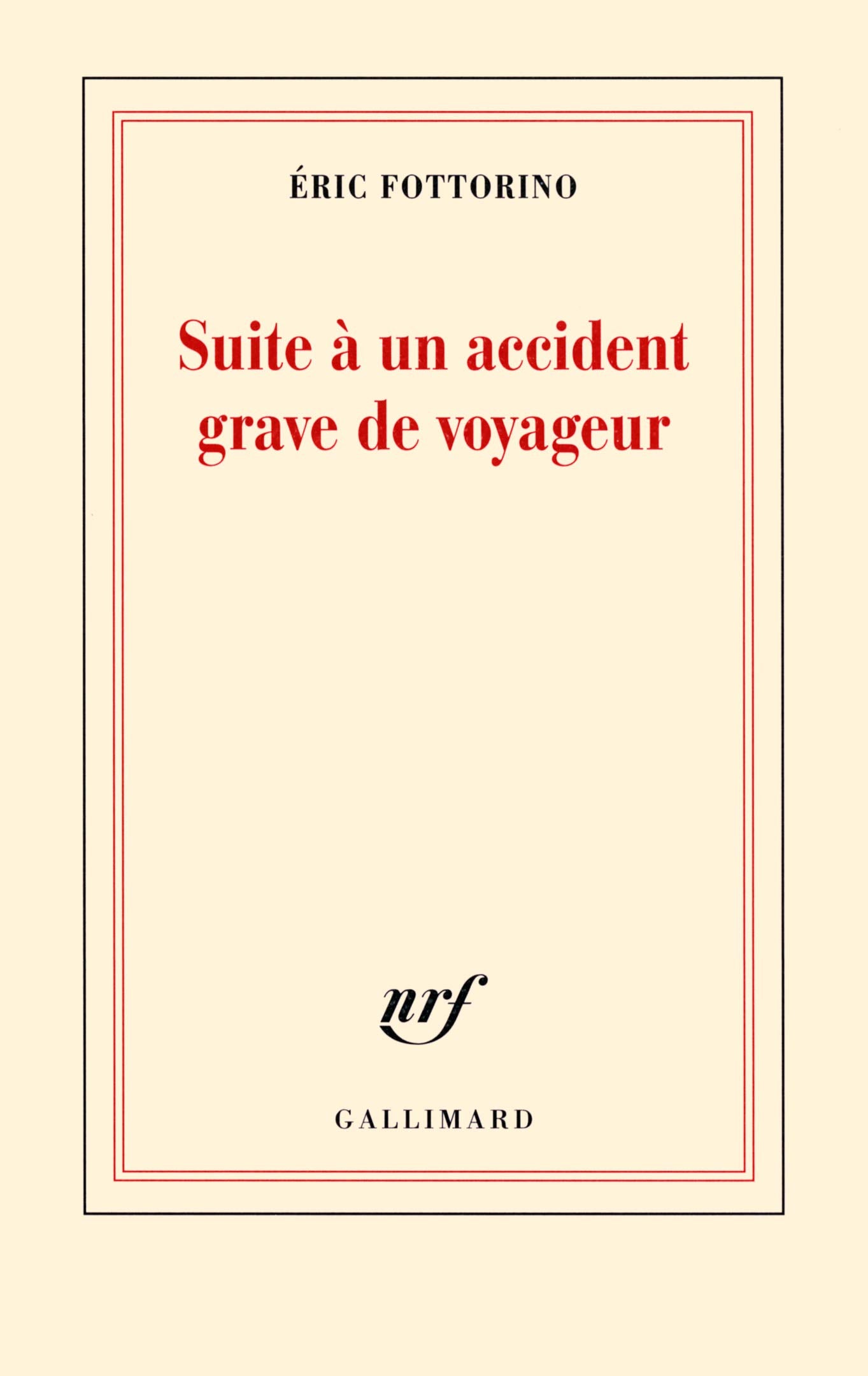 Suite a un accident grave de voyageur Contemporary literature