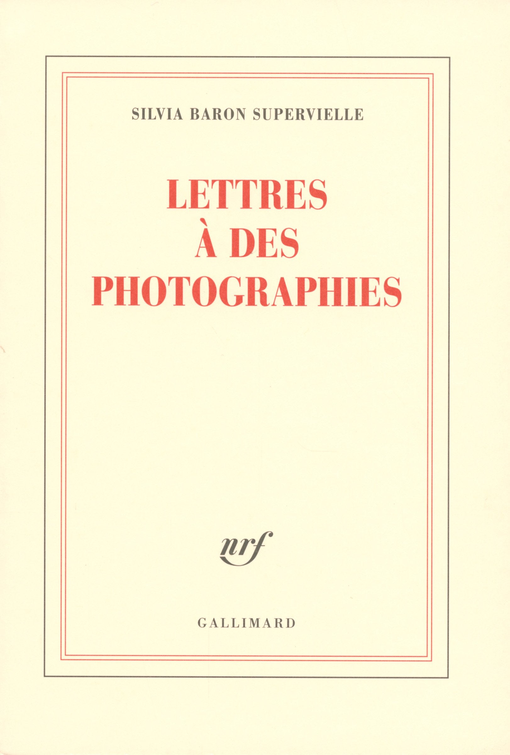 Lettres à des photographies book