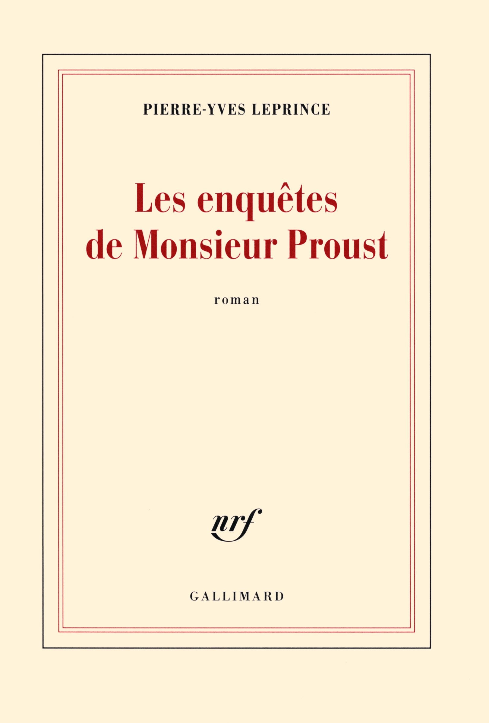 Les enquêtes de Monsieur Proust book