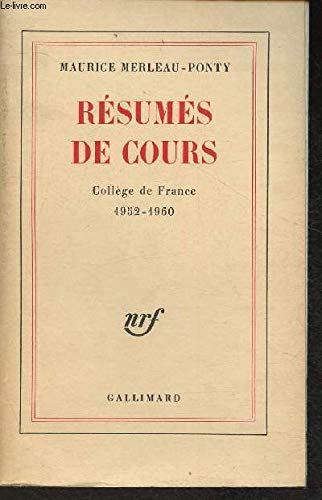RESUMES DE COURS: COLLEGE DE FRANCE (1952-1960) Books