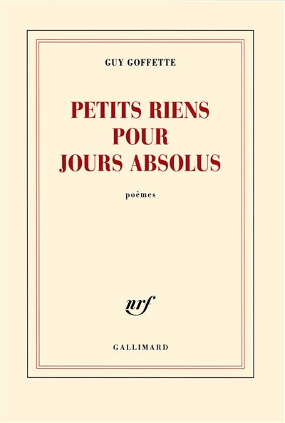 Product Image: Petits riens pour jours absolus : poèmes