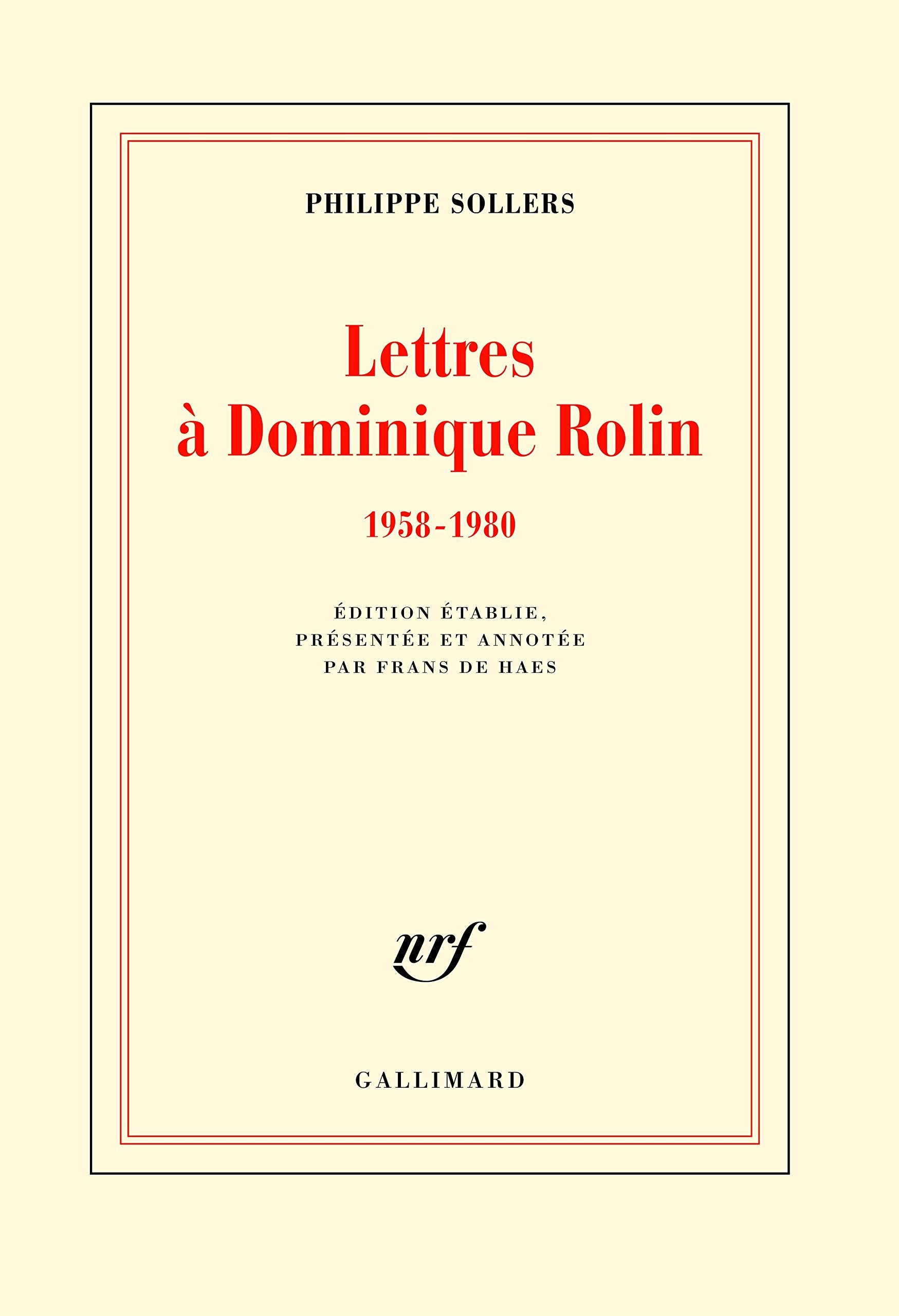 Lettres à Dominique Rolin: (1958-1980) book