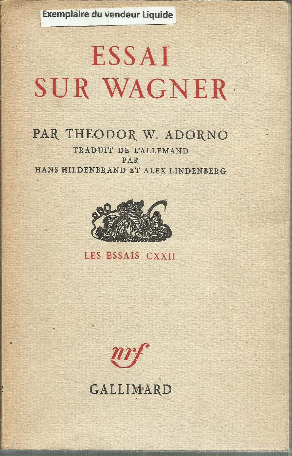 Essai sur Wagner book