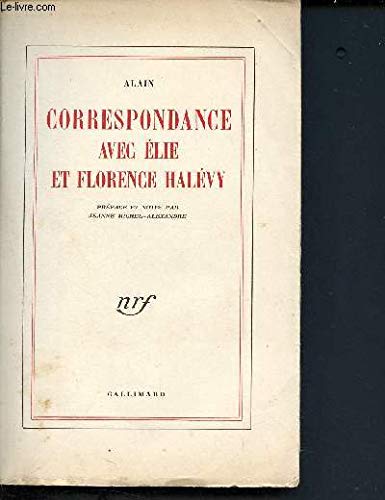 Correspondance avec Elie et Florence Halévy book